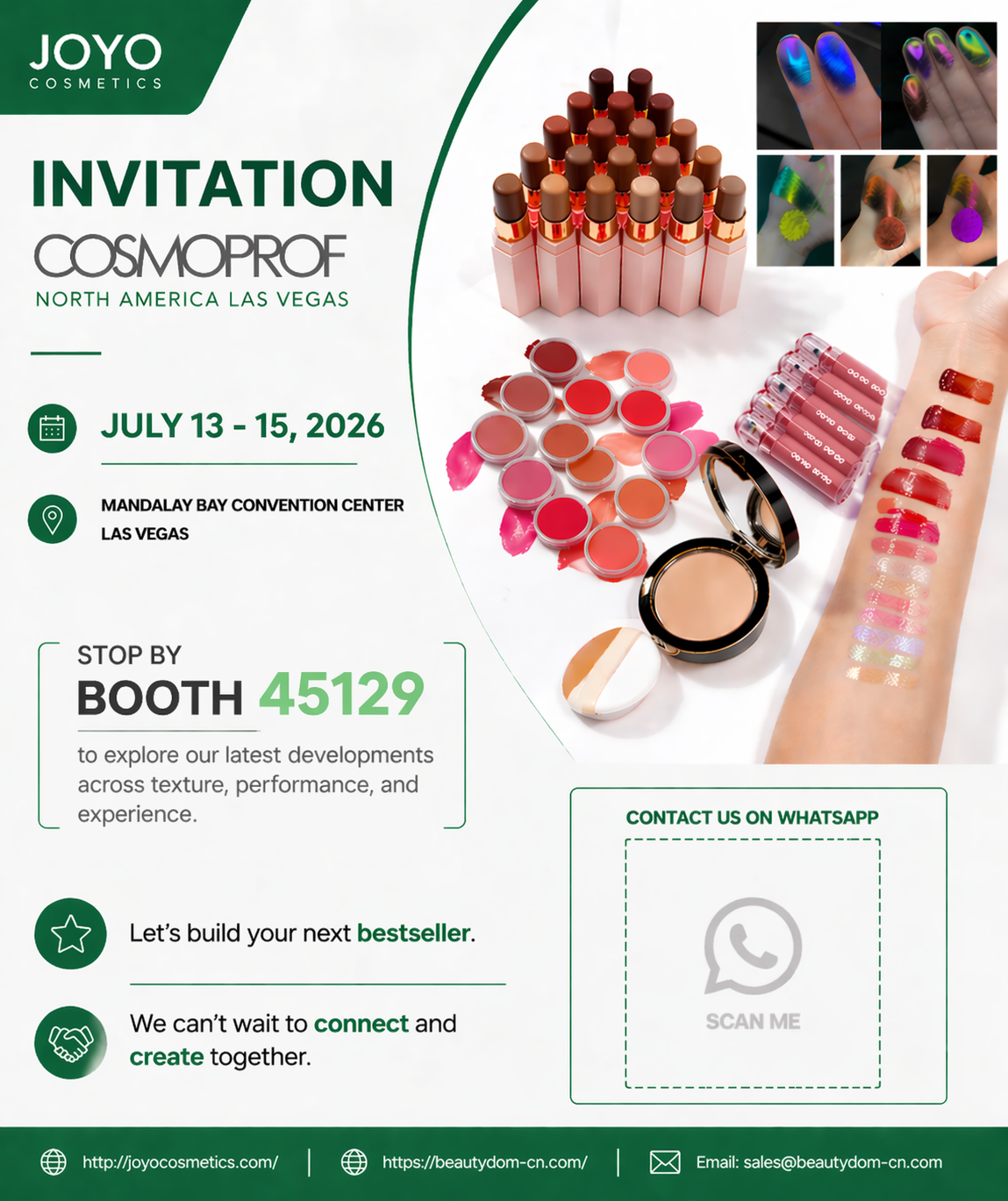  Invitation: Join JOYO COSMETICS at Cosmoprof Las Vegas 2026 - Booth 45129