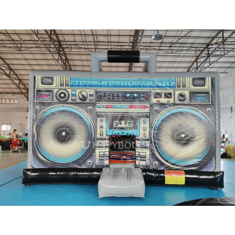 Boombox Music Themed Inflatable Bounce House