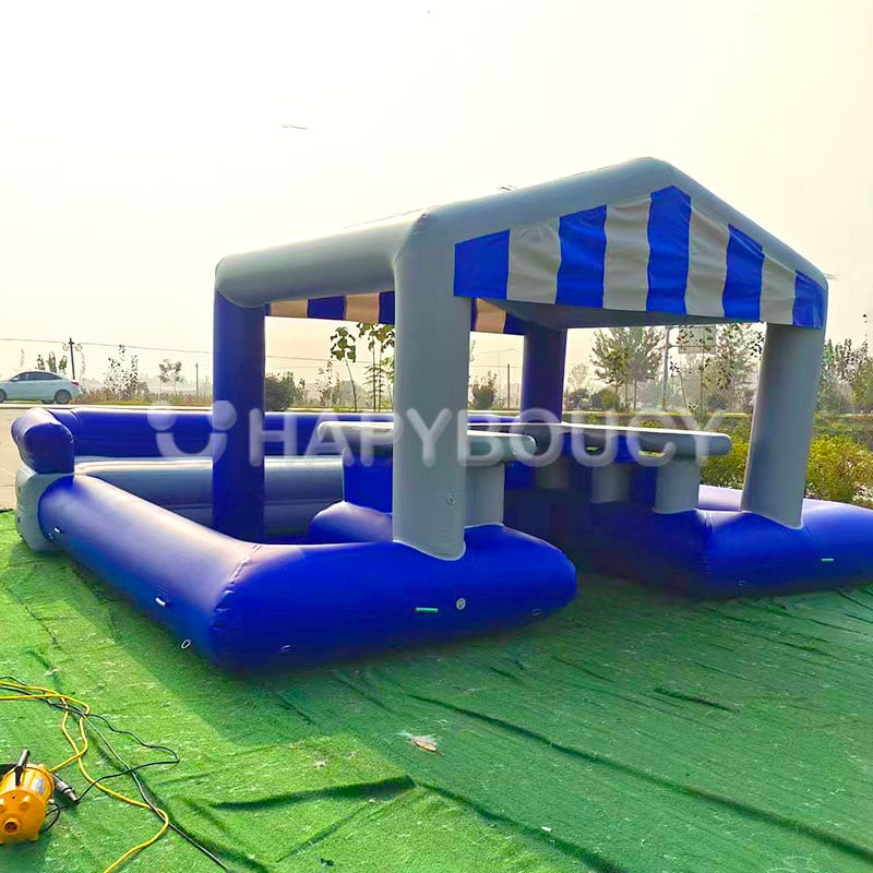 Opblæsbar swimmingpool bar, flydende bar, opblæselig swim-up pool bar med sæder, pvc-opblæselig pool telte, sommer opblæselig vandbar