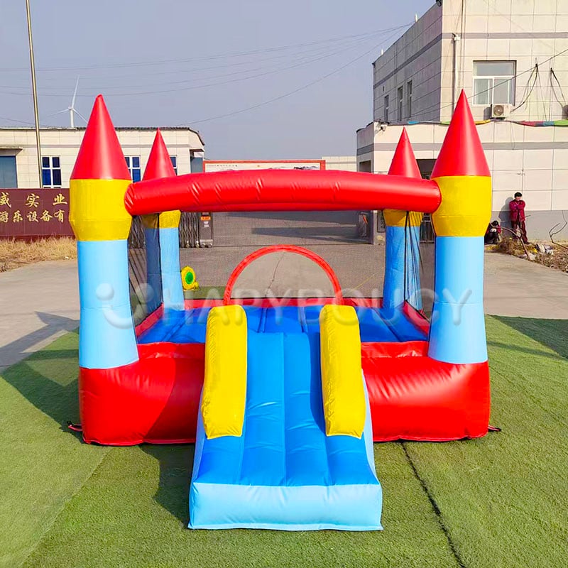 Colorful PVC Bouncy Castle Air Bounce Kids Small Bounce Houses Indoor Bouncy Castle with air Blower for Toddler