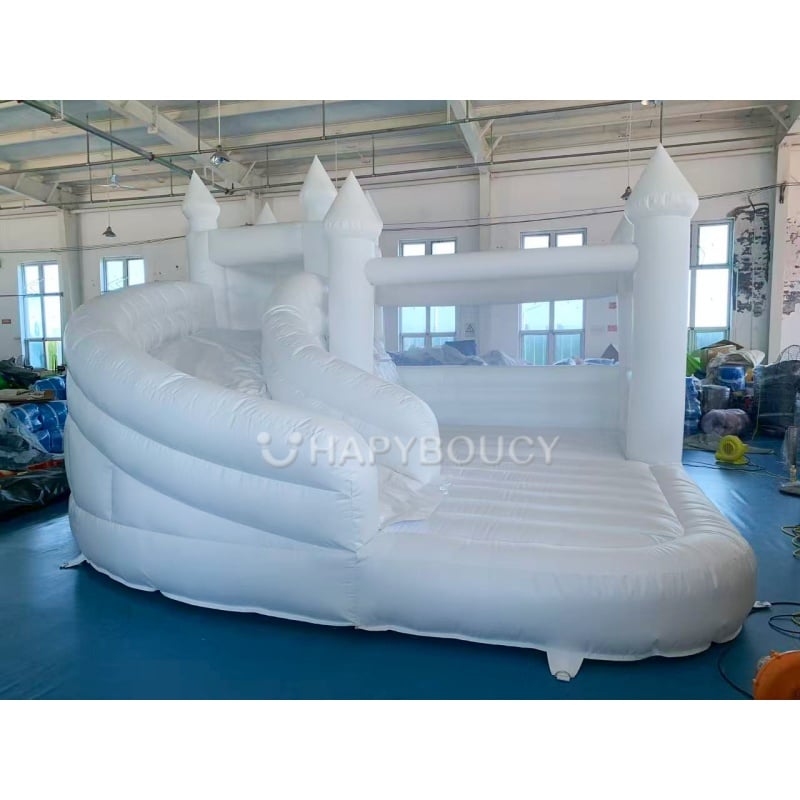 White PVC Domed Inflatable Trampoline For Family