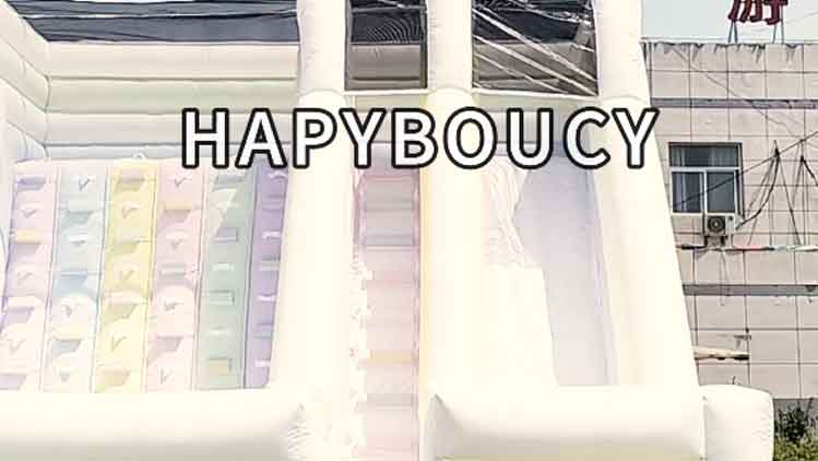 Macaron inflatable slide obstacle