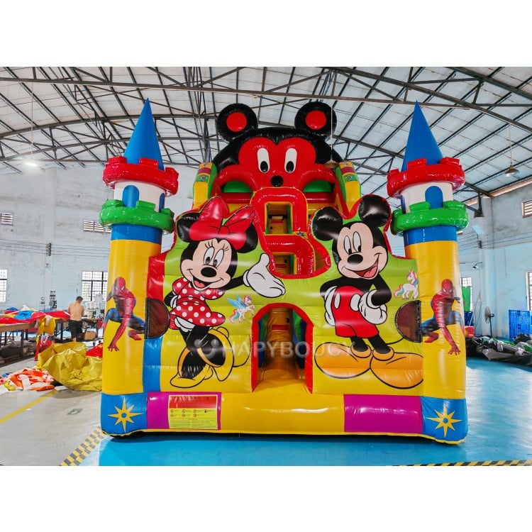 8M PVC Tarpaulin Outdoor Inflatable Mickey Mouse Giant Slide For kids Indoor For Family and Commercial 