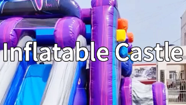 Castello gonfiabile macchina per giochi viola