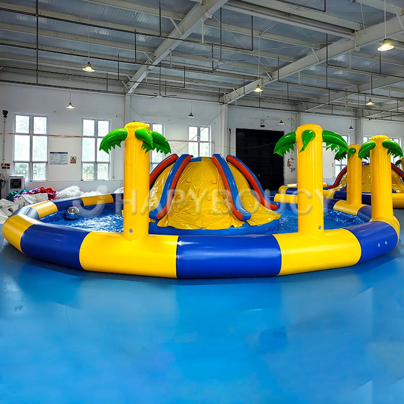 Summer Inflatable Water Pool Climbing Slide Swimming Pool with Water Game