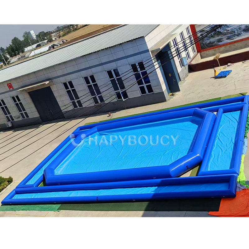 Taevas Sinine Inflateeritav Topeltvesi Pool Lõõgastik Vesi Pool 0.60mm PVC-ga