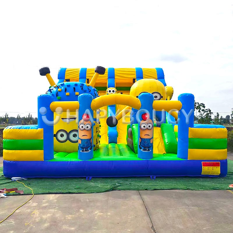Minions Slide Big Bouncy Castles Manufacturer Bounce House Factory Minions Inflatable Theme Park Inflatable Amusement Park