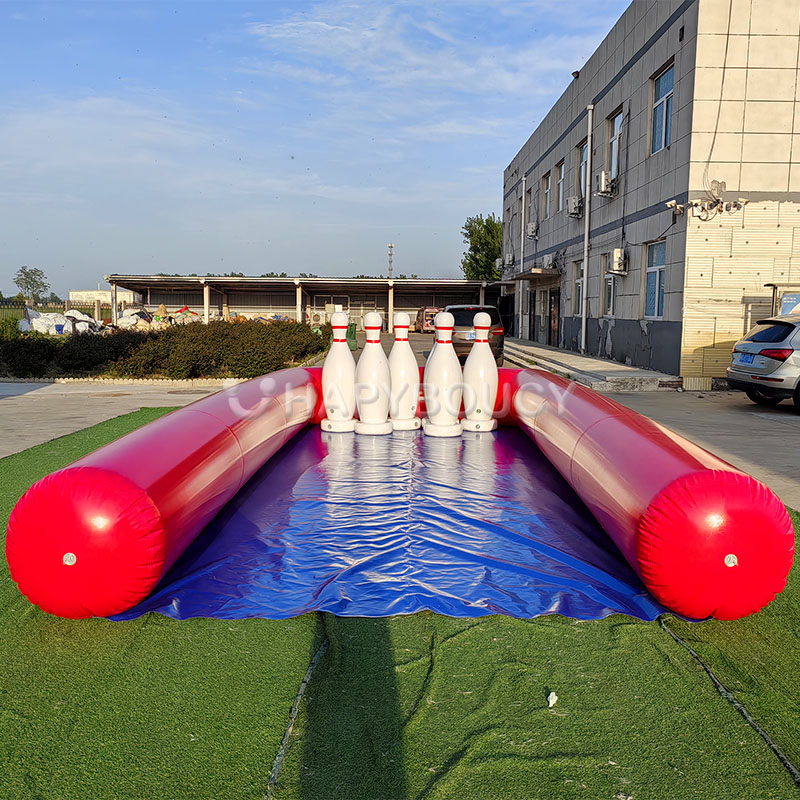Riesige Menschliche Bowling Anlage, Aufblasbares Sportspiel, Bowlingbahn, Aufblasbare Bowlingkegel