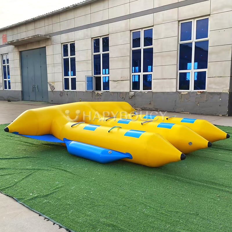 Fly Fish ūdens sporta preces, pūšļojama dubultā banānu laiva vilkšanai, pārdošana, PVC ūdens spēļu komplekti