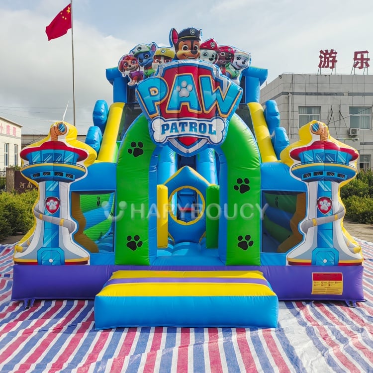 Paw Patrol Inflatable Combo PVC Tarpaulin for Rental and Family