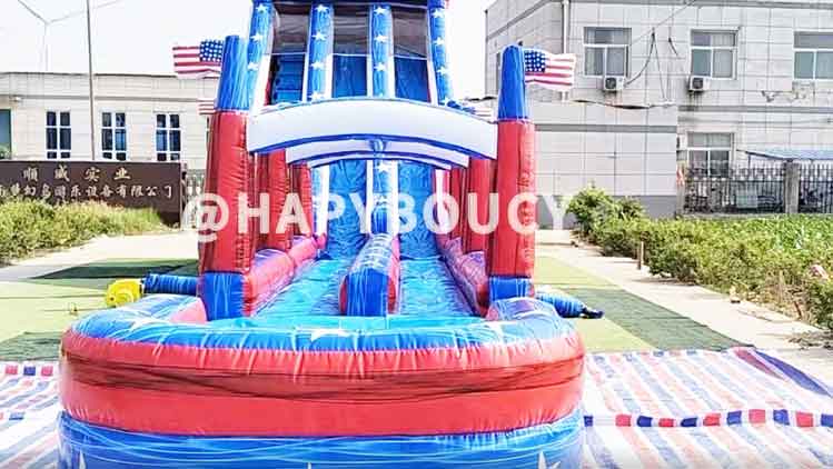 Custom USA-themed water slide