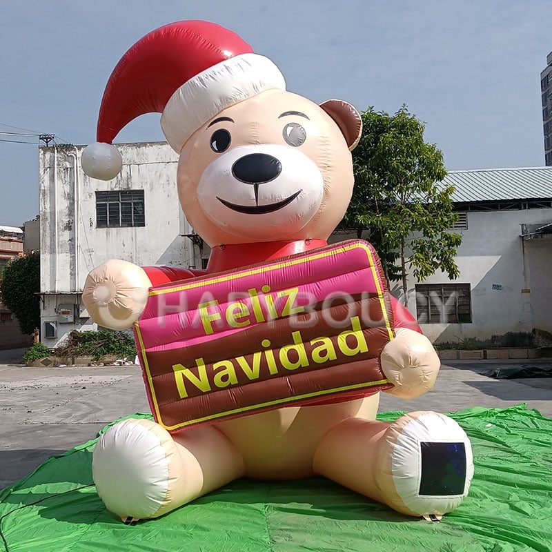大型サンタ装飾 PVC製インフレータブルクリスマスベア パーティー用