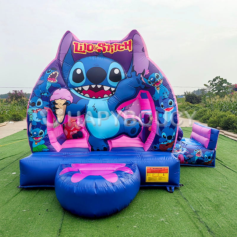 Lilo dan Istana Loncat Stitch dengan Perosotan Istana Tiup Stitch untuk Anak