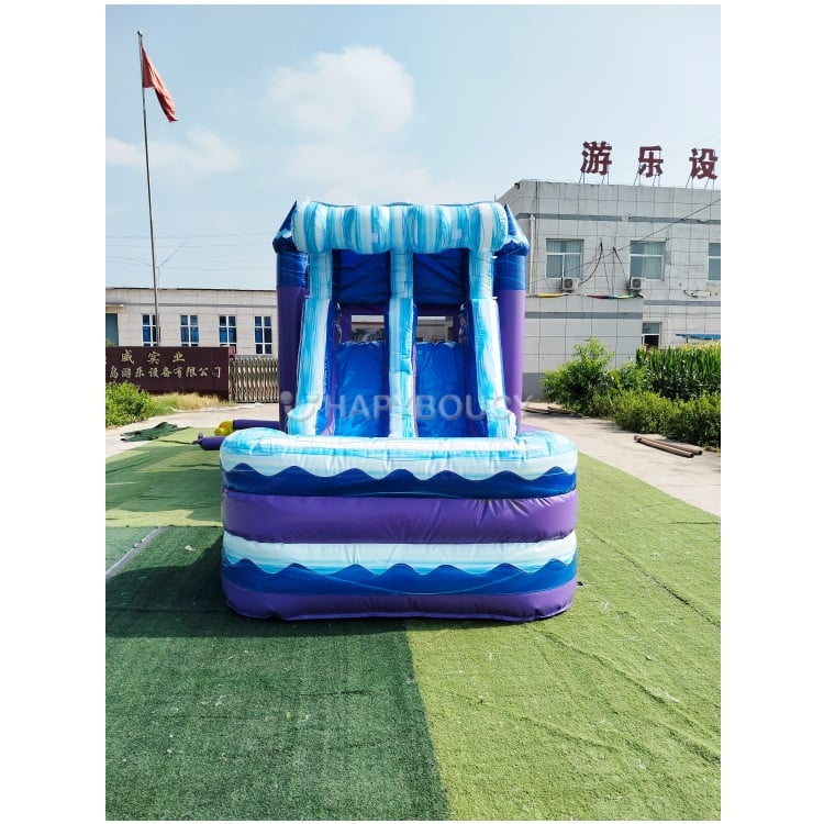 Inflatable Water Slide With Removable Water Slide Pool and Dry Slide