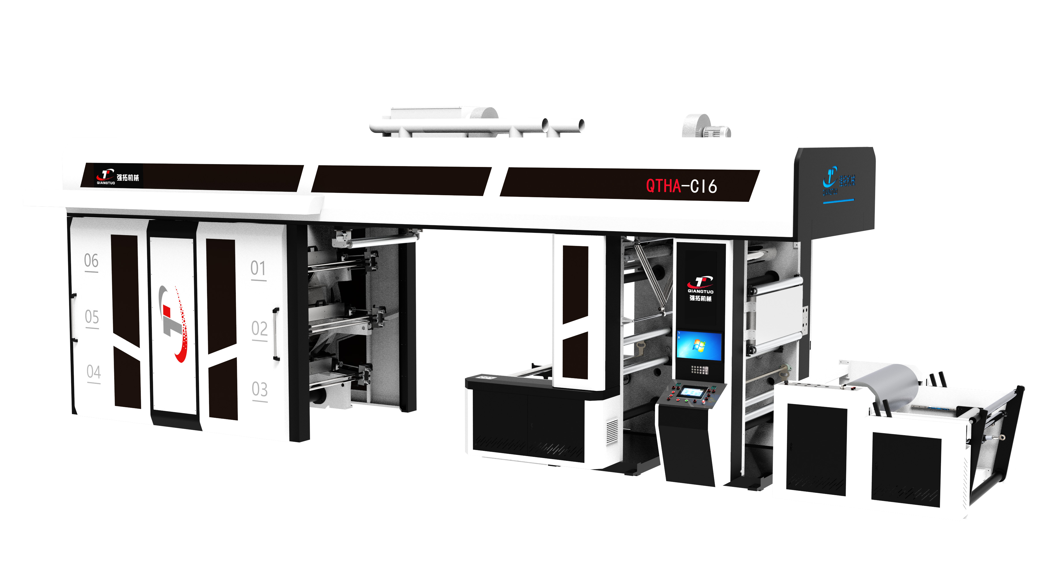 6 colors high speed semi-servo ci flexo printing machine