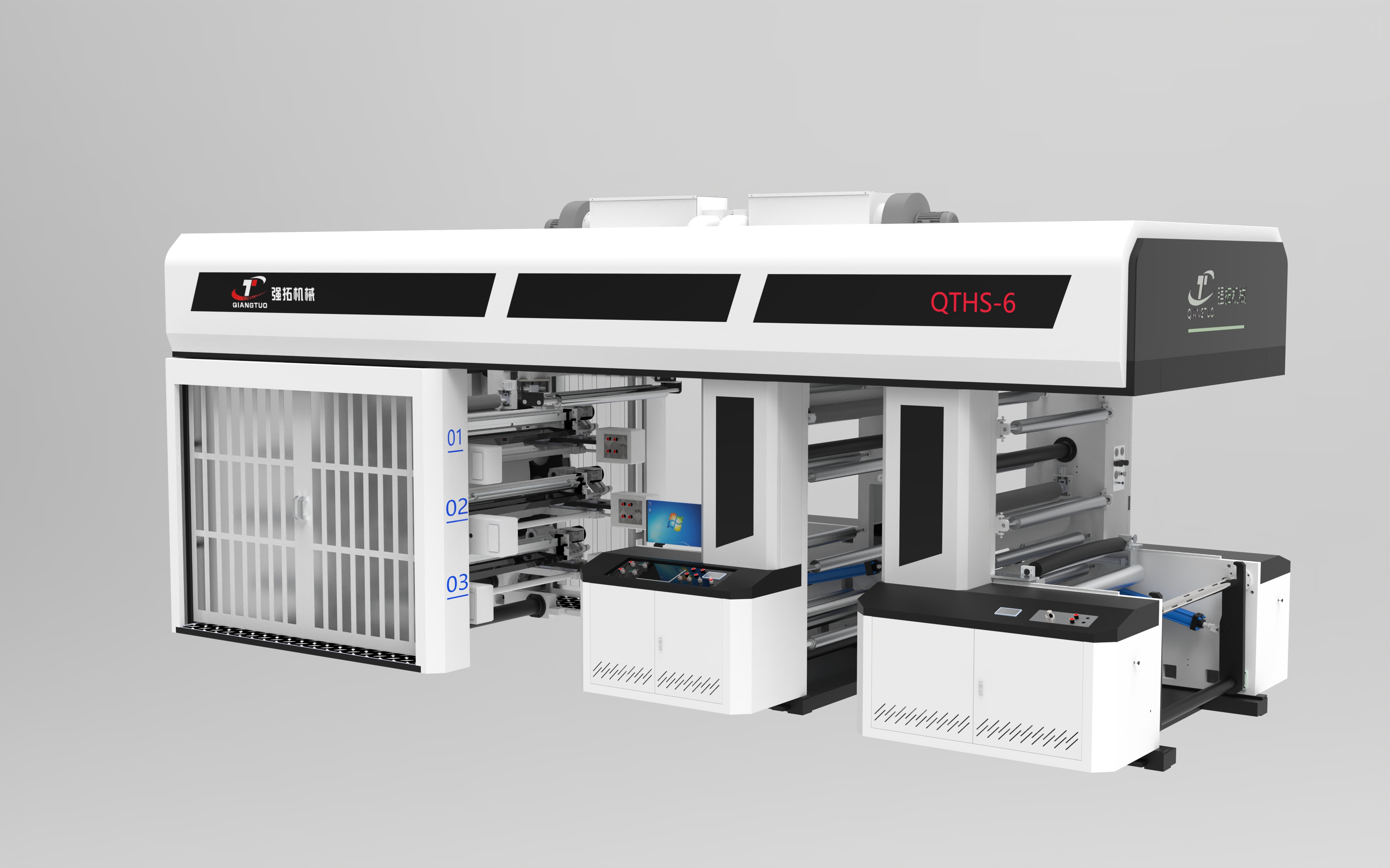 8 COLORS CENTRAL DRUM FLEXOGRAPHIC PRINTING MACHINE (SLEEVE TYPE)