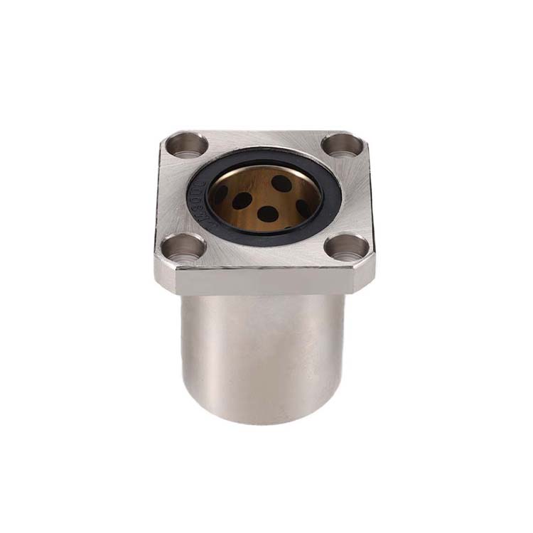 Steel-Exterior-Copper-Interior LMK Linear Bearing Square Flange