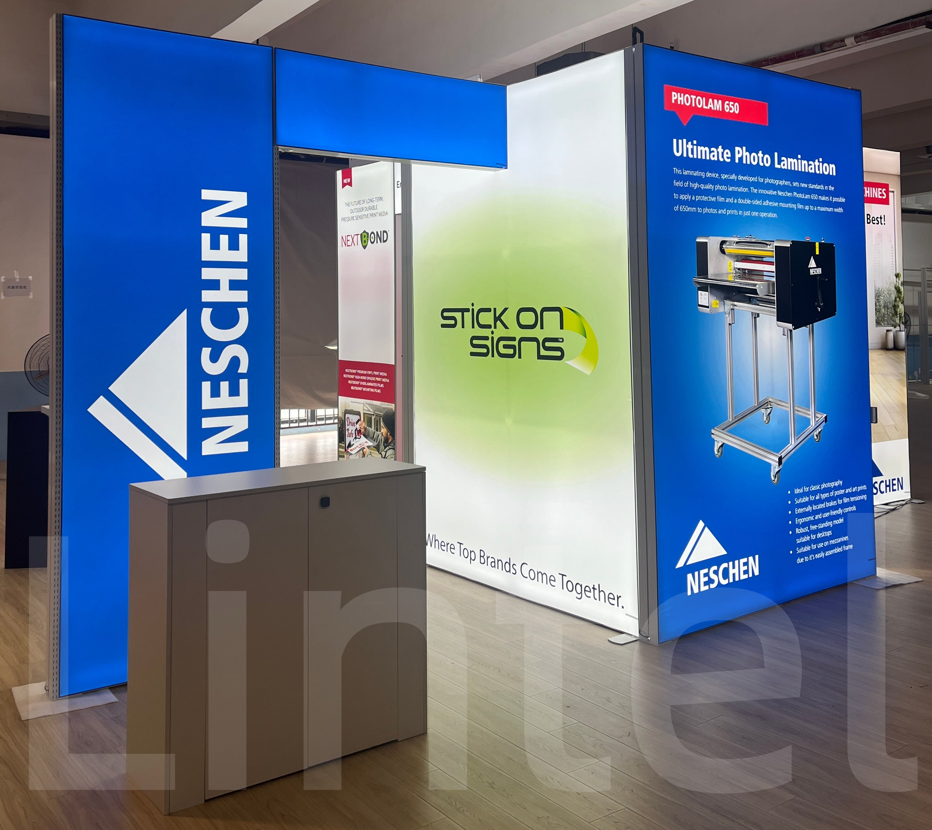 1x2m light box storage room with arches and a 2.5x2.5m seg light box backdrop.jpg