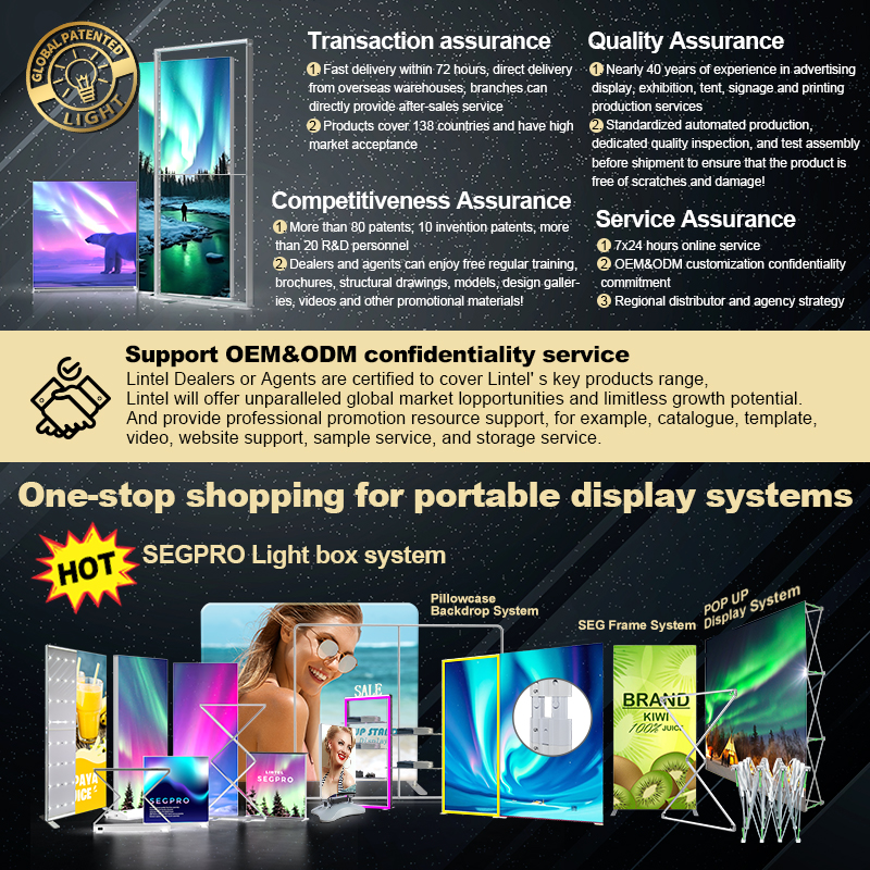 SEGPRO Fabric Rechargeable Light Box CounterLT-ALF85-T3B