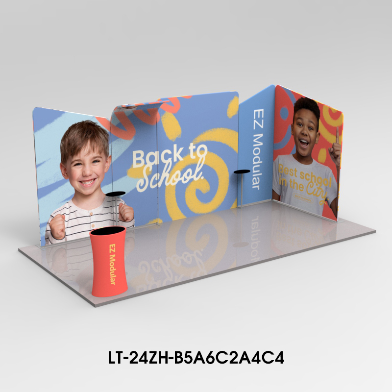 3M*6M Tension fabric trade show booth kit LT-24ZH-B5A6C2A4C4