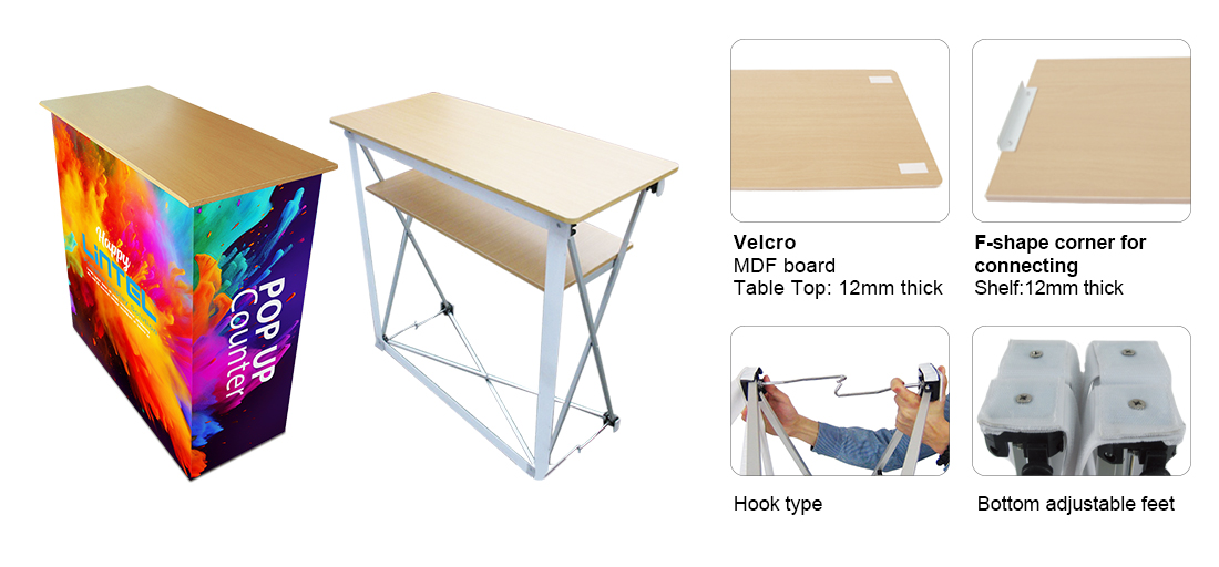Velcro Fabric Pop-Up Counter