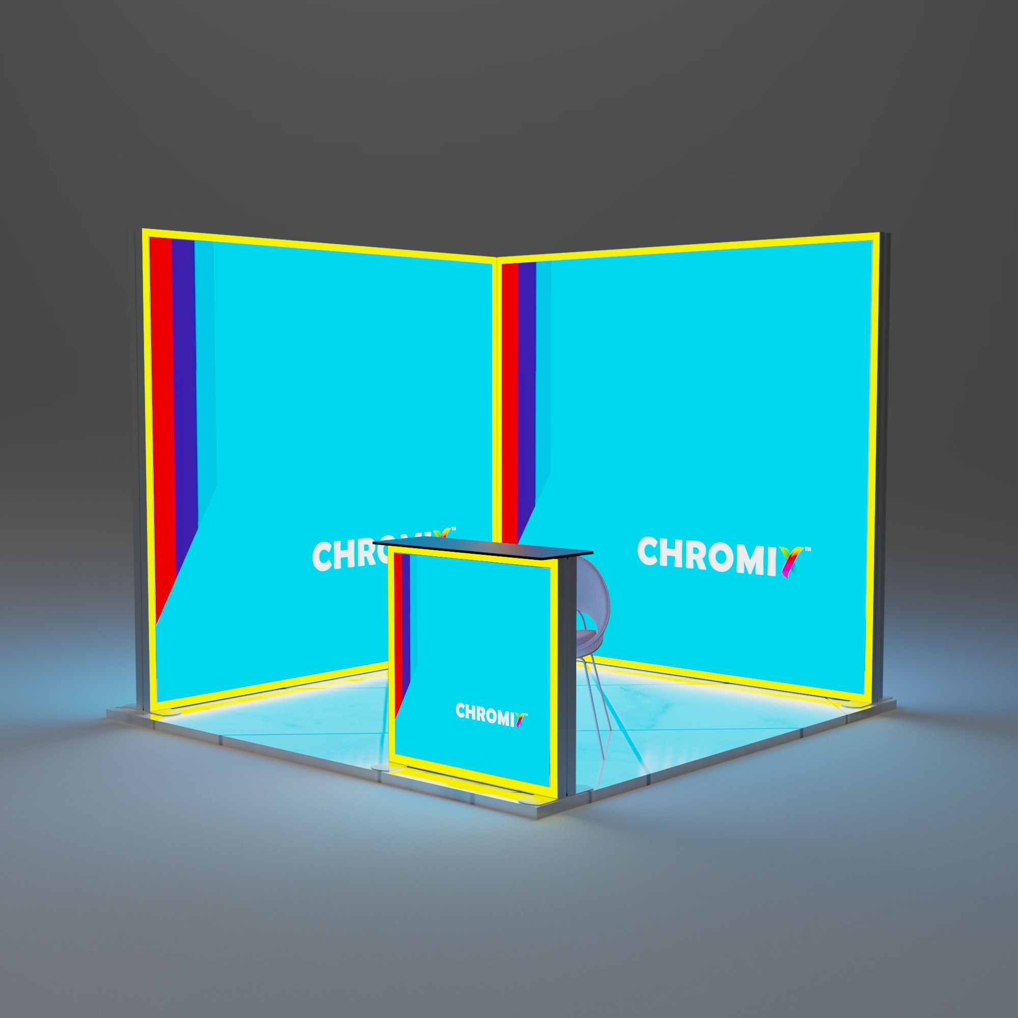Chromix Modular RGB Light Frame Booth 10x10ft