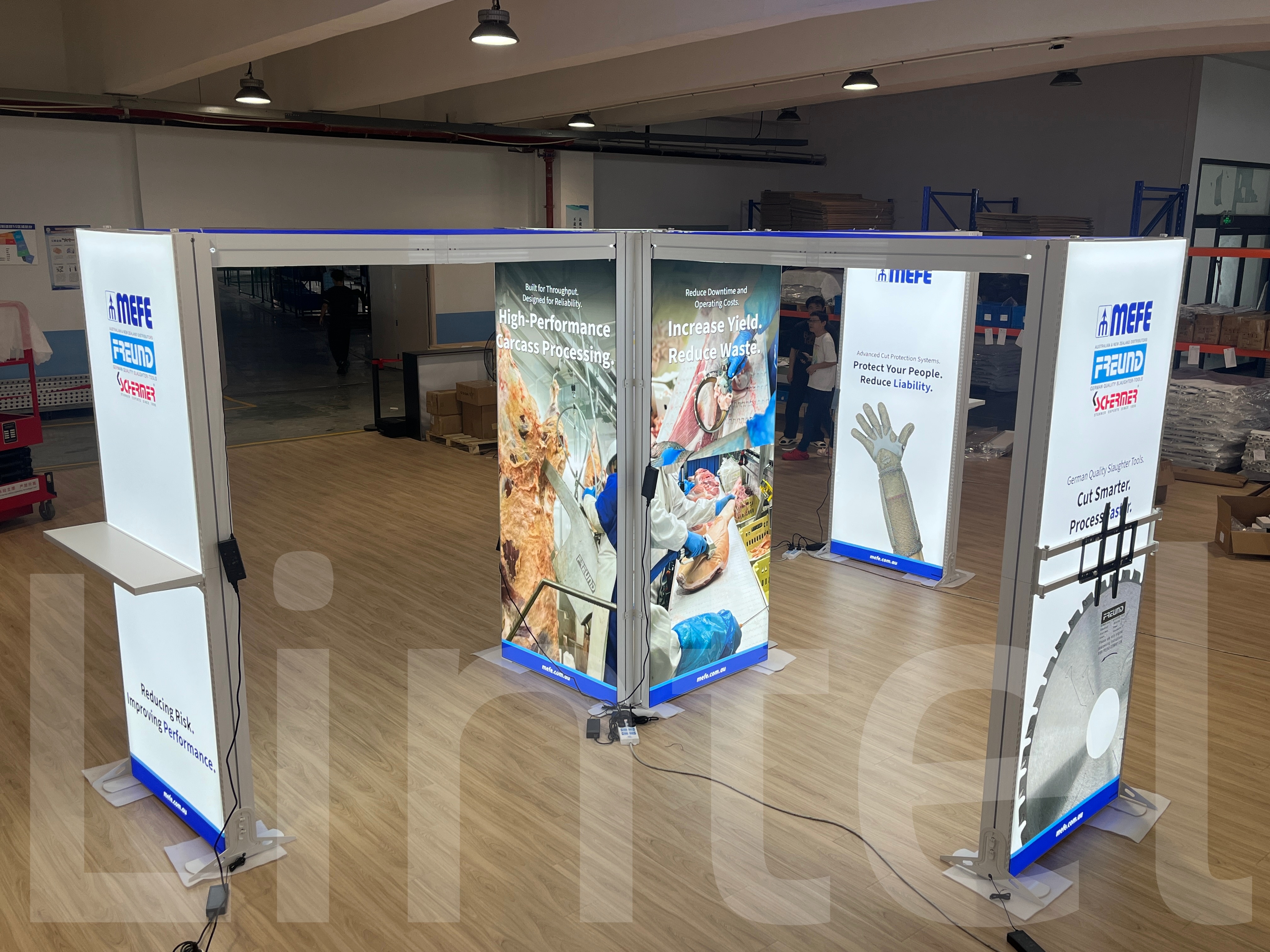 Lightbox storage unit featuring three lightbox arches and retail display accessories. (2).jpg
