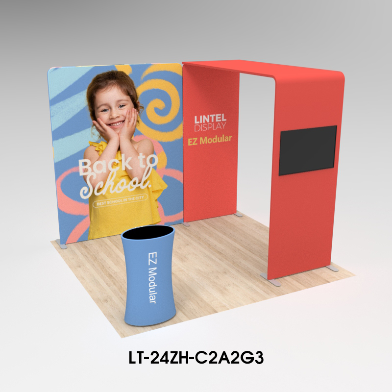 kit gerai pameran perdagangan tegangan 3M*3M LT-24ZH-C2A2G3
