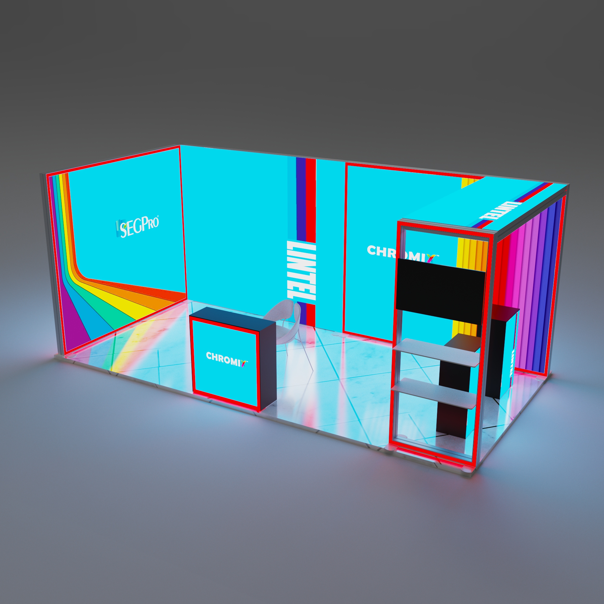 Chromix Modular RGB Light Frame Booth 10x20ft