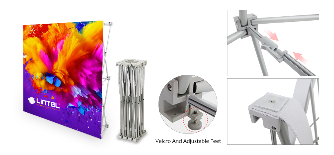 Straight Velcro Fabric Pop Up Display