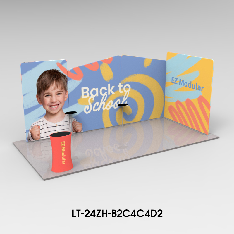 3M*6M Tension fabric trade show booth kit LT-24ZH-B2C4C4D2