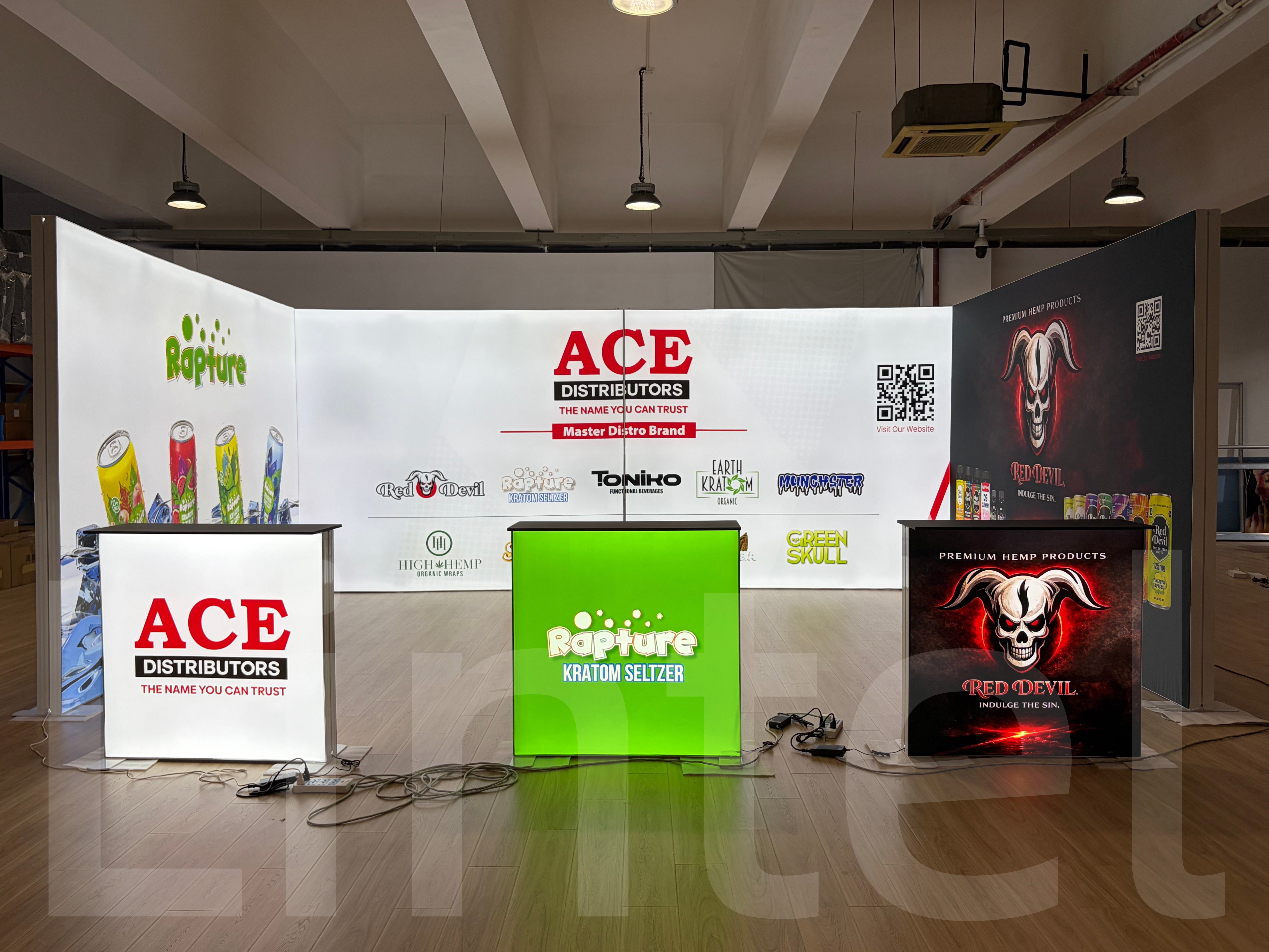 4x6m U shaped fabric light box trade show booth.jpg