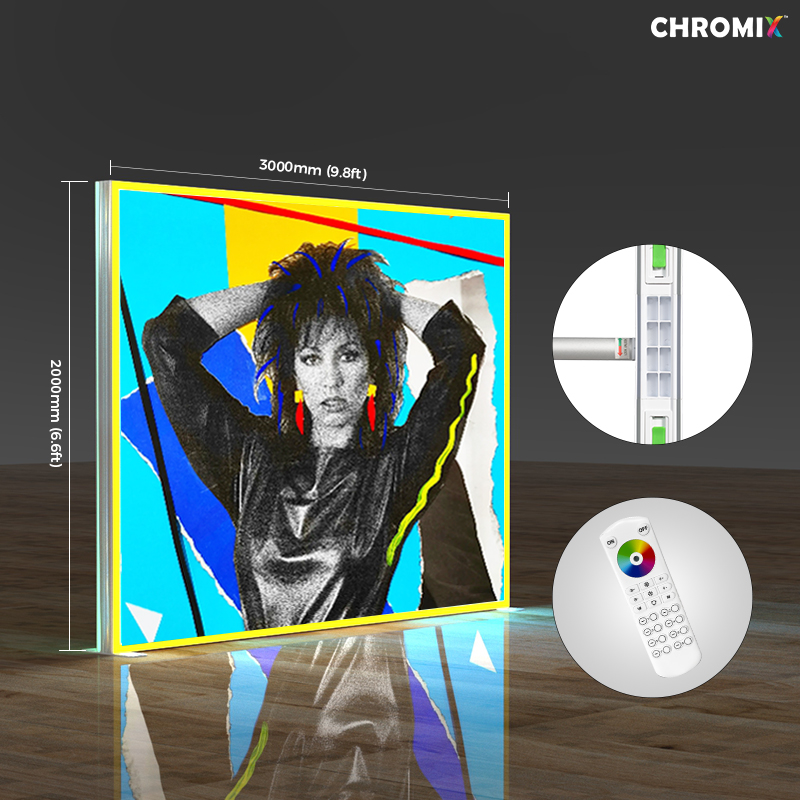 Chromix Modular RGB LED Edge Frame 3000x2000mm LT-ALF80F
