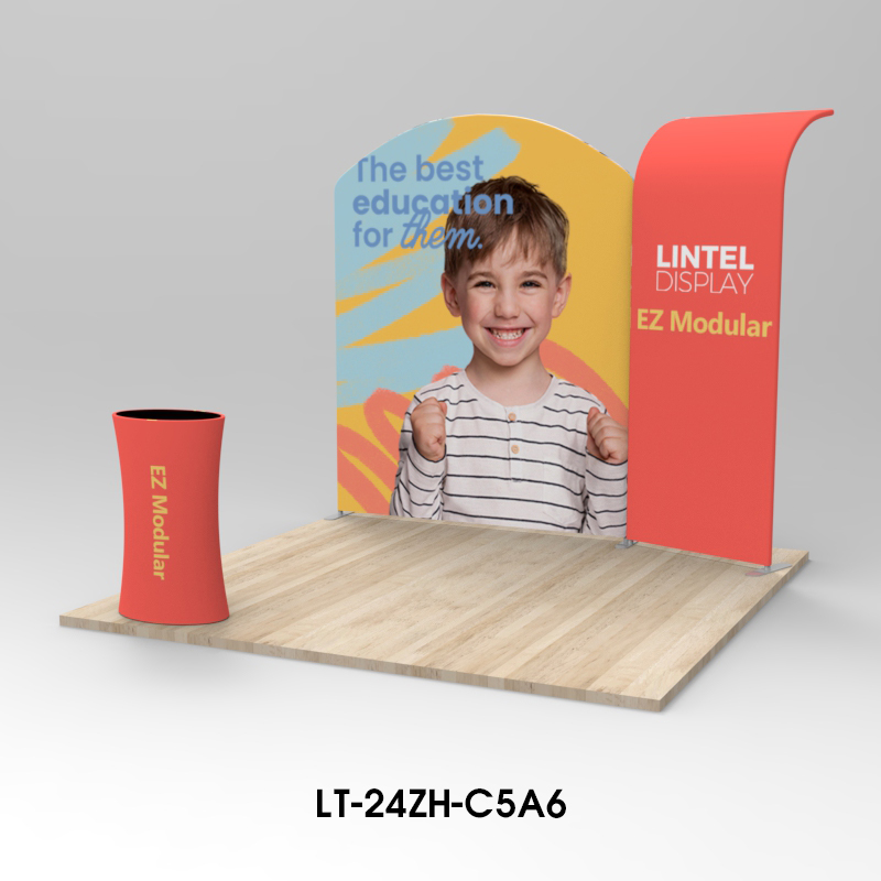 kit gerai pameran perdagangan kain tegangan 3M*3M LT-24ZH-C5A6