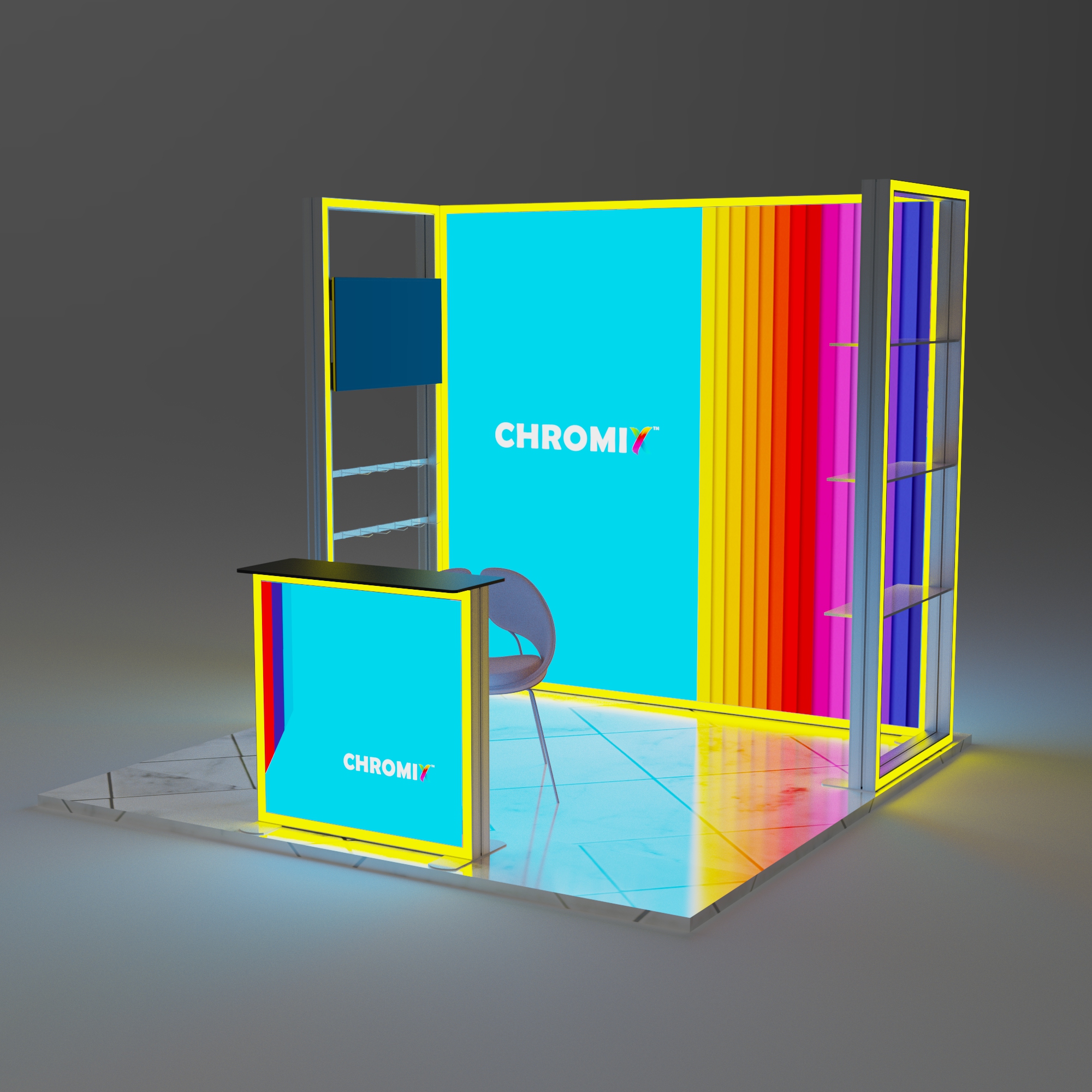 Chromix Modular RGB Light Frame Booth 10x10ft
