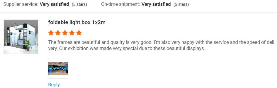 Customer reviews The frames are beautiful and quality is very good foldable light box 1x2m.png