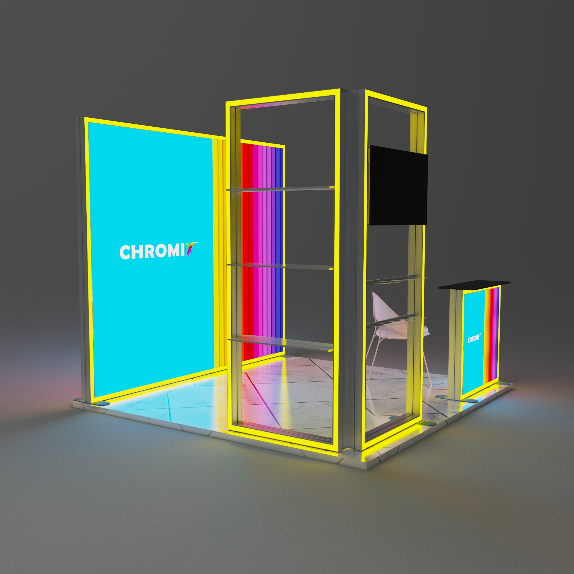 Chromix Modular RGB Light Frame Booth 10x10ft