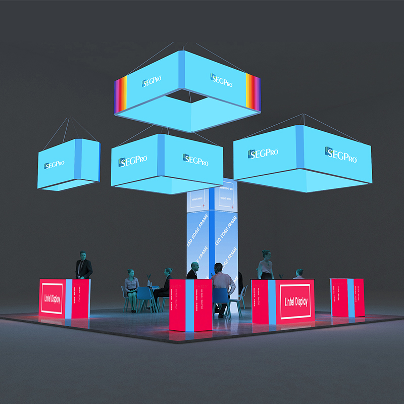 RGB-Eck-Ausstellungs-Leuchtkasten-Turm