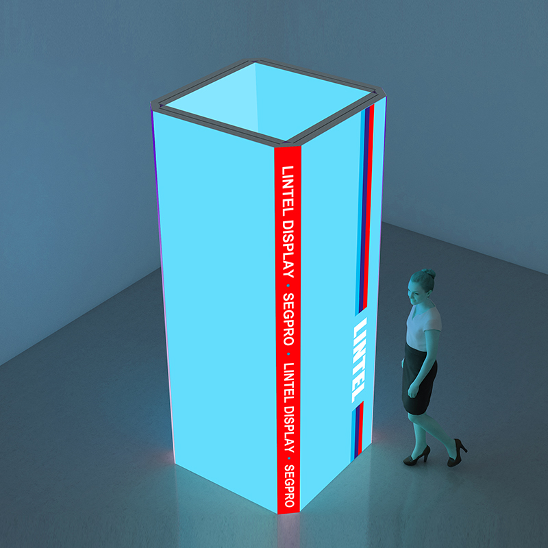 RGB-Eck-Ausstellungs-Leuchtkasten-Turm