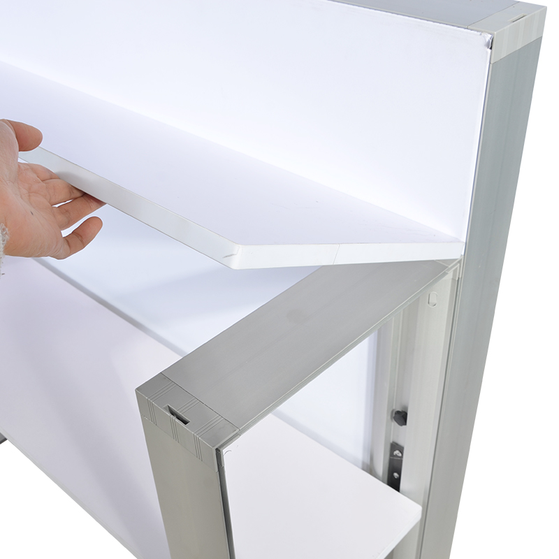 85mm Dual Countertop Light Box Counter with Fingerprint Lock and Shelf LT-ALF85-TB
