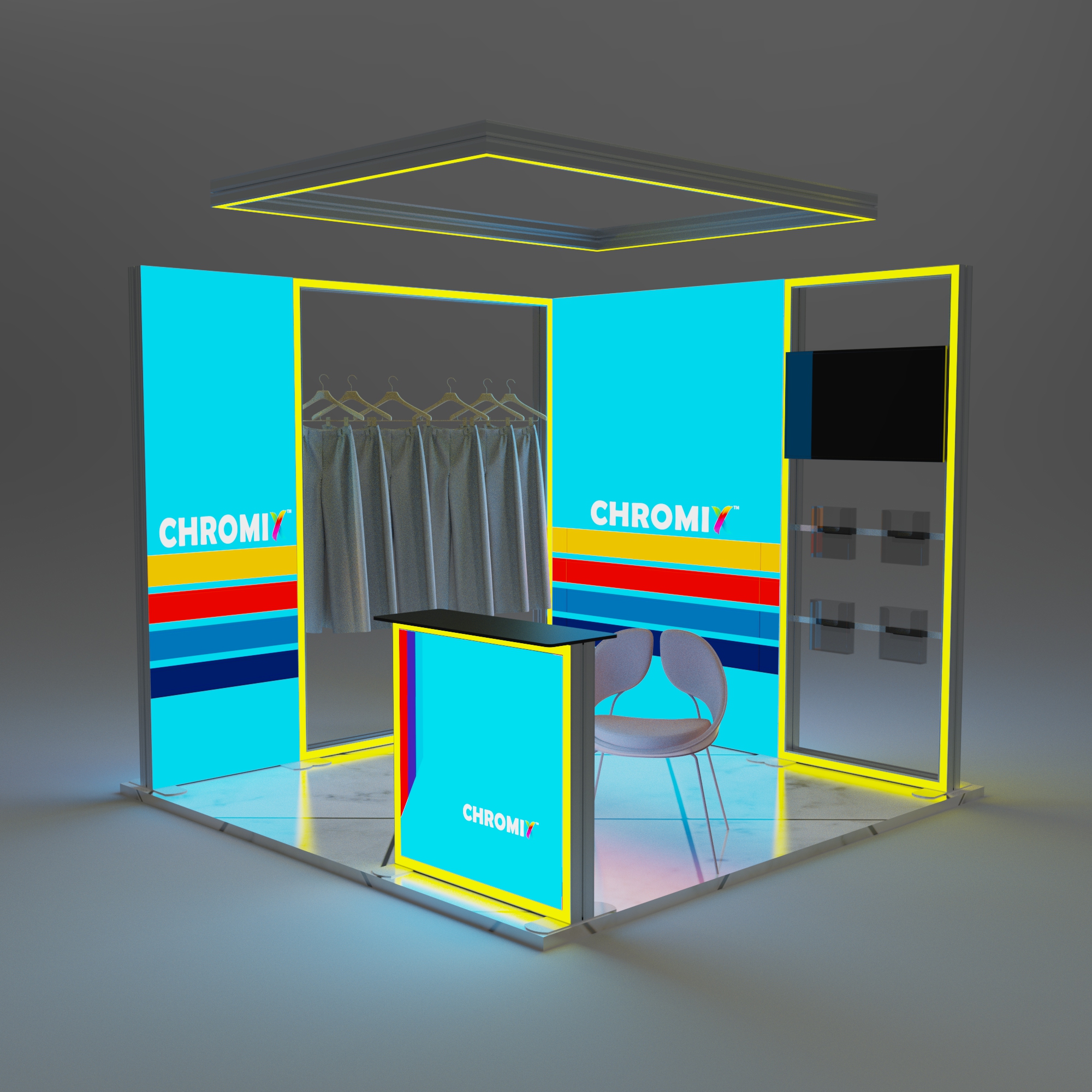 Chromix Modular RGB Light Frame Booth 10x10ft