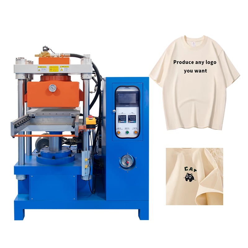 Automatic 50T Silicone Bracelet Vacuum Vulcanizing Heat Pressing Mold Machine for Making Garment Patch Logo Ipad Case
