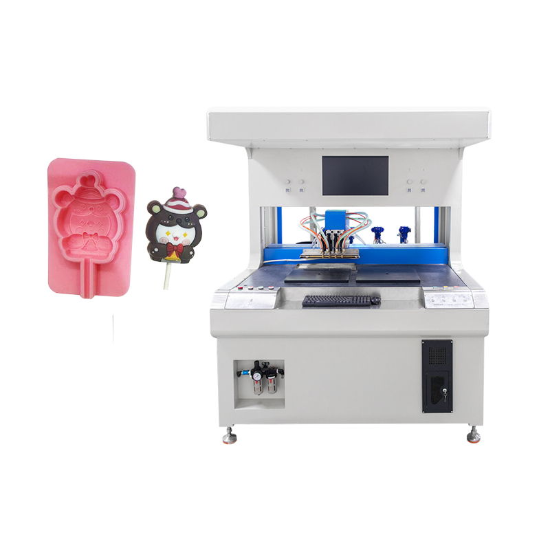 Automatic 4 Colors Dual-station Visual Chocolate Laminating Machine Syrup Candy Making Machine for Decorating Cake Macaron