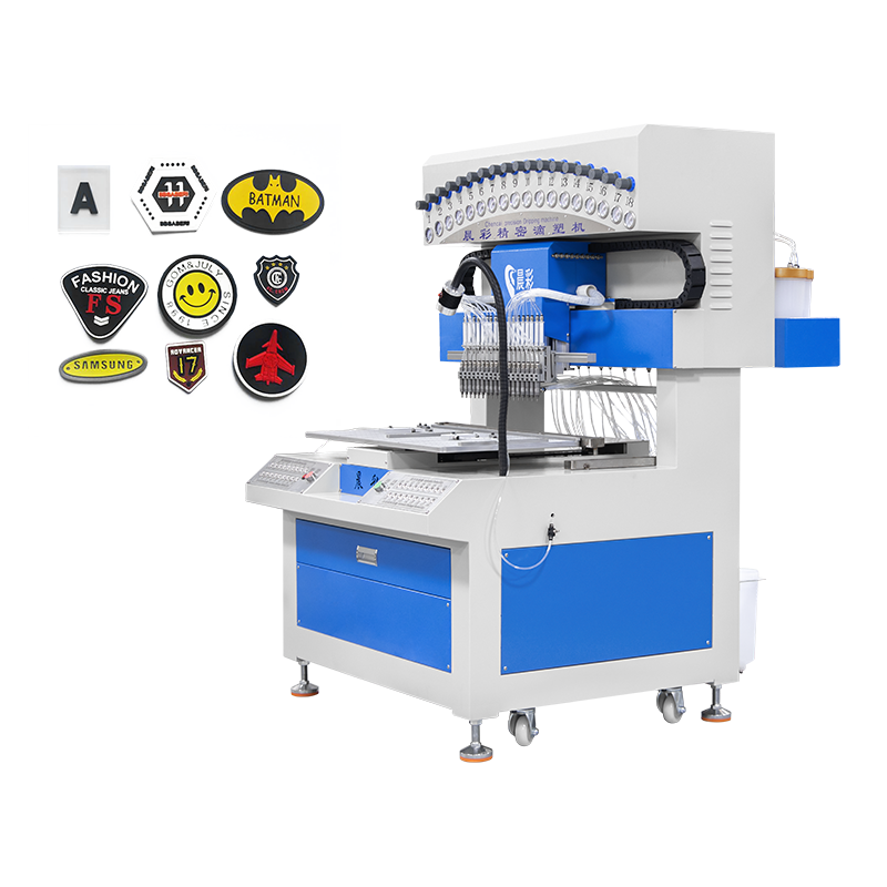 Factory 18 Colors Silicone Coin Purse Wallet Making Machine PVC Dispensing Machine for Dripping 2D 3D Keychains Dolls