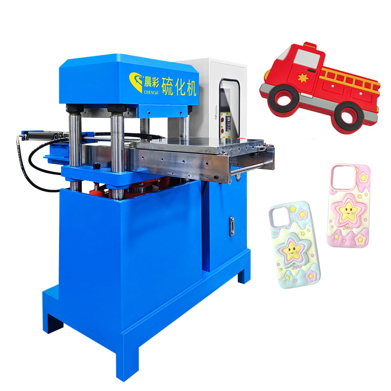 Automatic 70T Silicone Coin Purse Making Machine Plate Vulcanizing Machine for Tea Coaster Phone Case Keychains Making