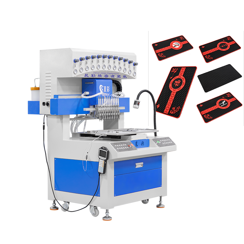 Automaitc 12 Colors Soft PVC 2D 3D Trademark Logo Dripping Mold Machine for Making Silicone Keychains Phone Case