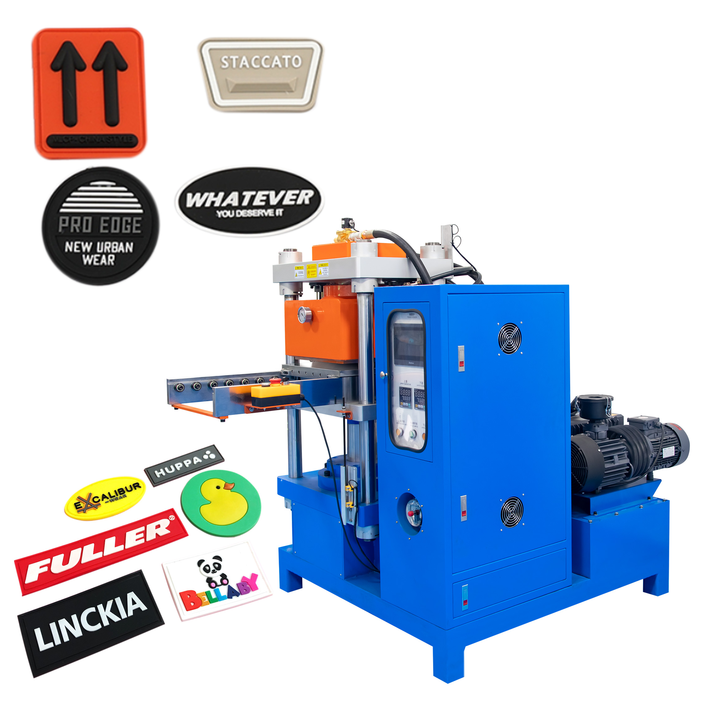 50T Silicone Vacuum Heating Cure Press Molding Vulcanizing Machine for Making Garment Clothes Label Embossing