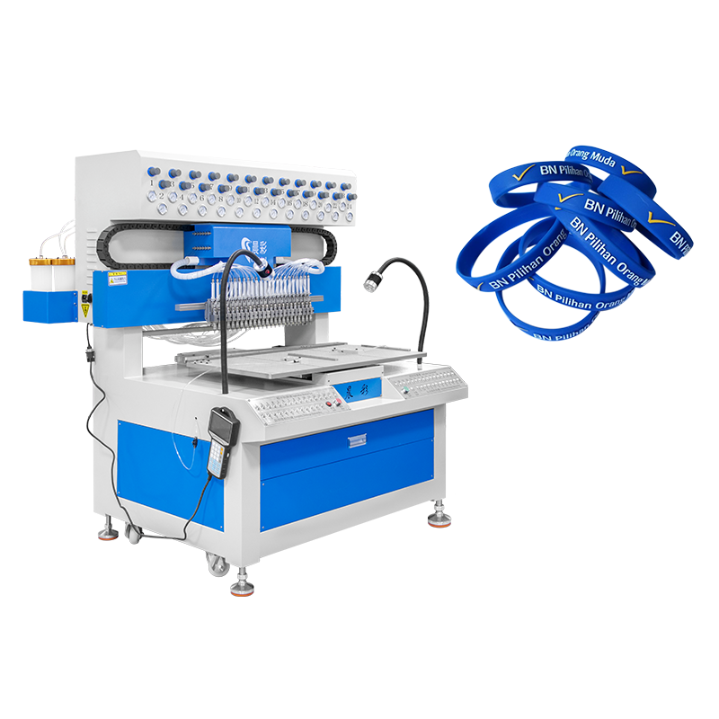 Automatic 24 Colors PVC Label Making Machine Silicone Bracelet Dispensing Machine for Dripping Phone Case Tea Coaster