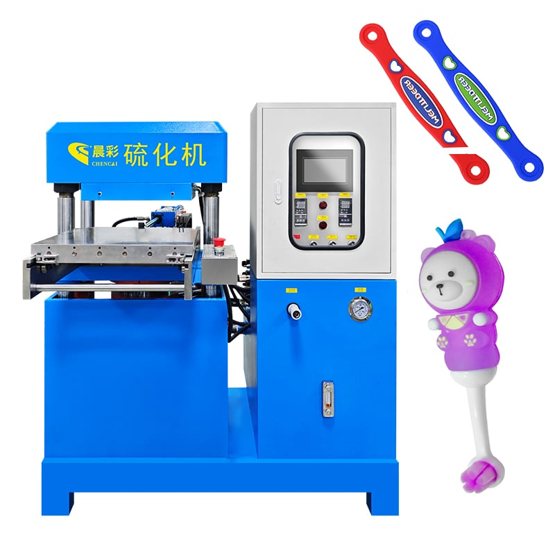 Automatic 70T Silicone Wristband Plate Vulcanizing Machine Hot Pressing Mold Machine for Earphone Case Coin Purse Making