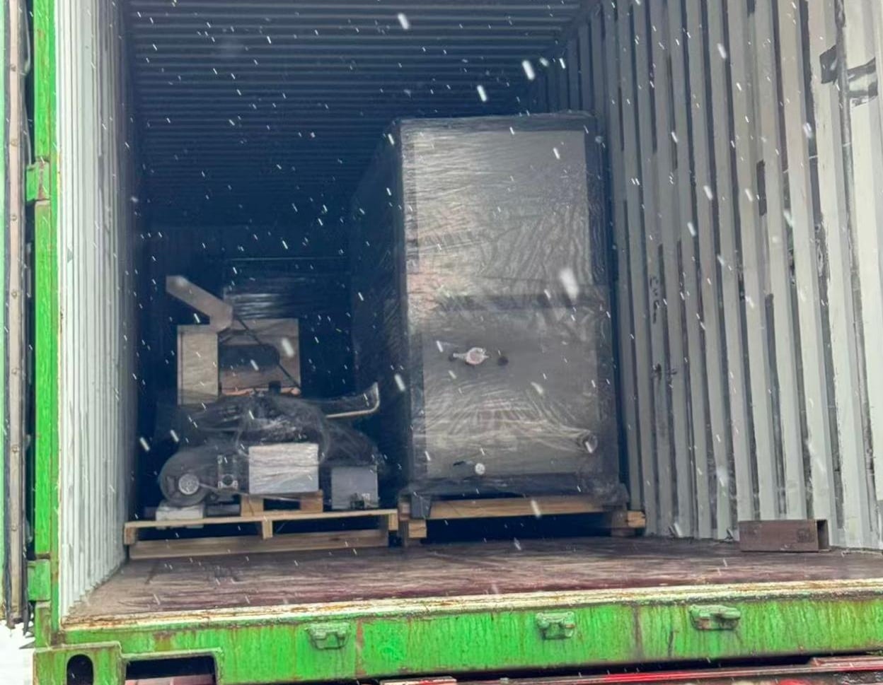 Beverage filling equipment loaded for shipment to South Africa.jpg